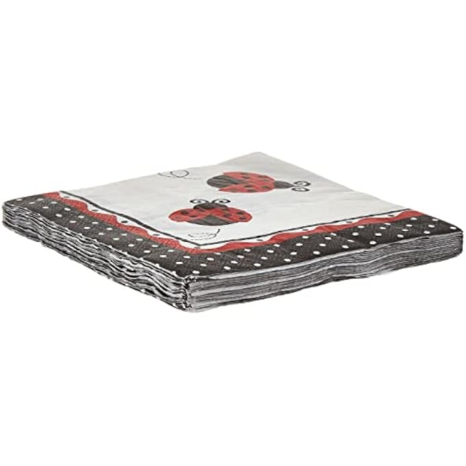 LADYBUG FANCY 3-PLY LUNCH NAPKINS 16 PIECES SET - Image 2